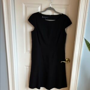 Black Cap Sleeve Dress